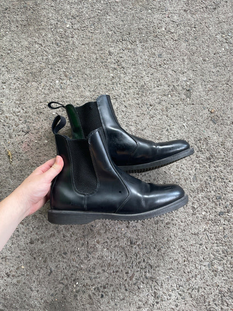 Dr Martens Black Leather Chelsea Boots, Sz US 9M, EU 42