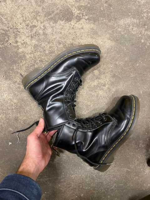 Dr. Martens Iconic Black Boots, Size US 8W or 7M or EU 39
