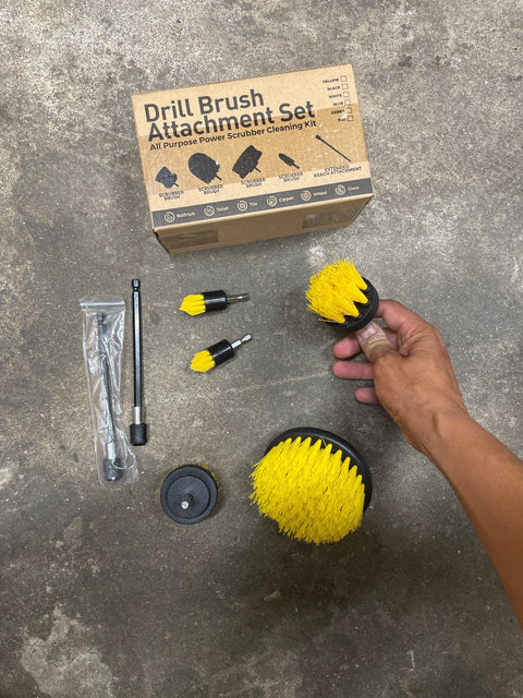 Drill Brush Attachment Set