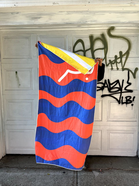 Dry Fast Colorful Wave Beach Towel