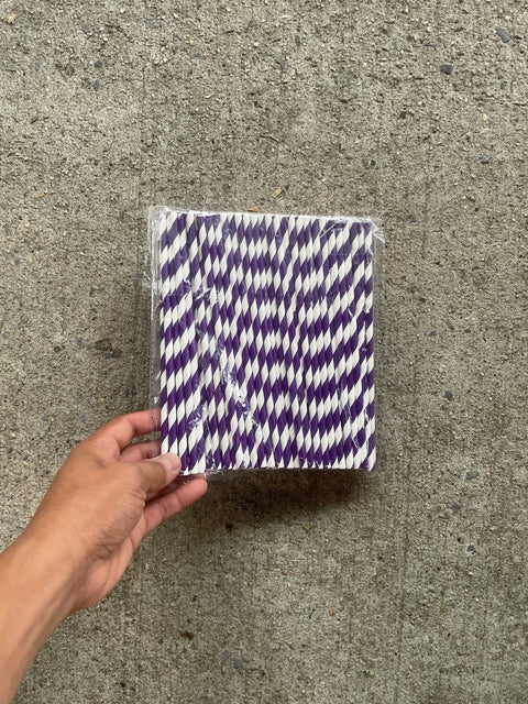 Purple Paper Straws