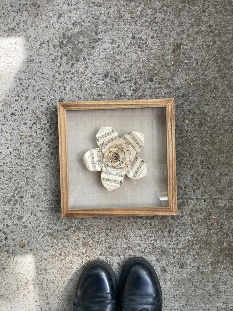 Artwork Made Out Of Music Sheets, 11x11”