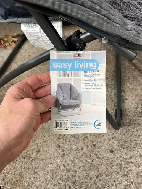 Easy Living Foldable Corduroy Chair