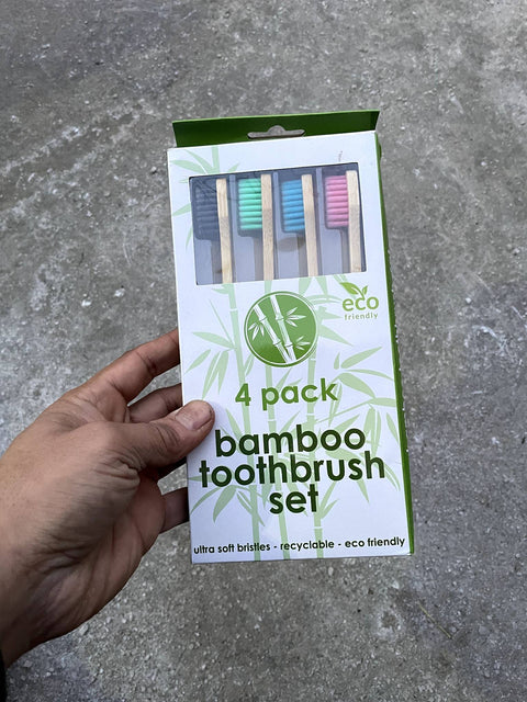 Eco-Friendly Bamboo Toothbrush Set