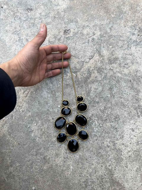 Elegant Black Statement Necklace