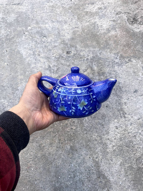 Elegant Blue Teapot