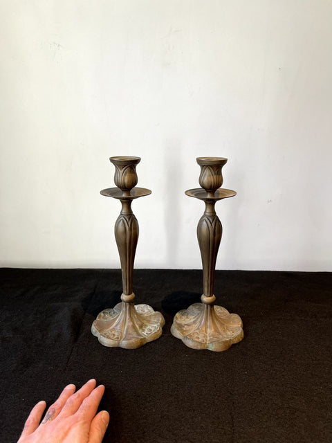 Elegant Brass Candleholders