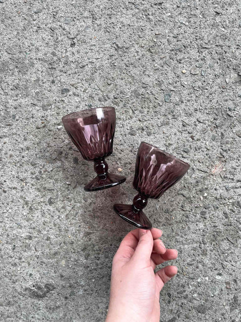 Elegant Purple Glass Goblets
