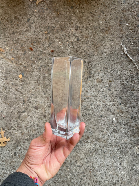Elegant Square Glass Vase