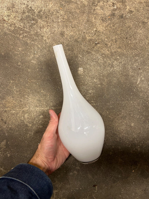 Elegant White Glass Vase