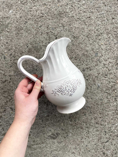 Elegant White Pitcher