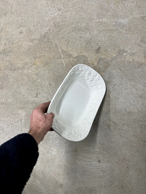Elegant White Serving Dish Made In Italy