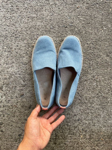 Espadrille Denim Slip-Ons, Sz 39eu