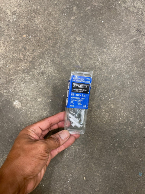 Everbilt Ribbed Plastic Anchors & Screws