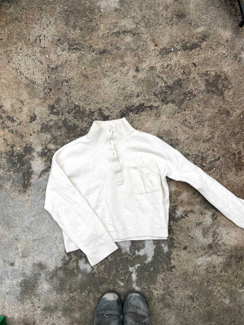 Everlane Cozy White Sweater, Sz M