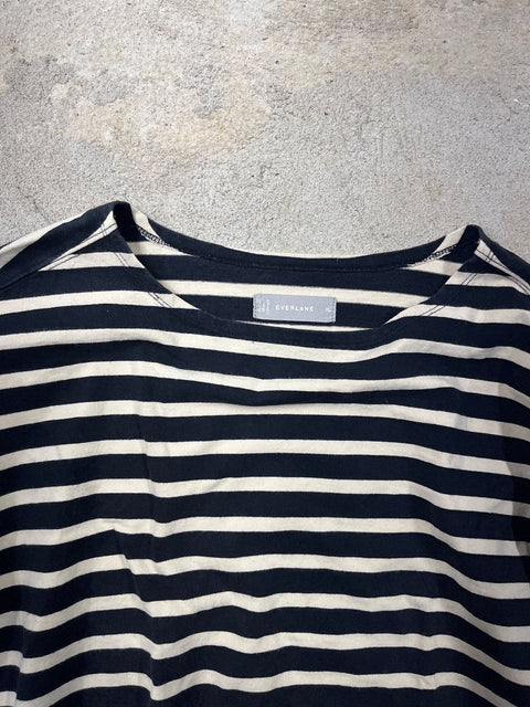 Everlane Striped Long Sleeve Tee, Size XL