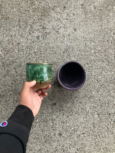 Duo of Pottery Cups