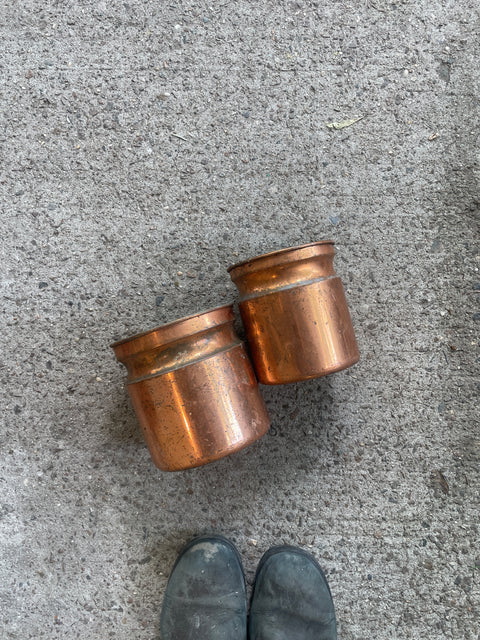 2 Copper Planters