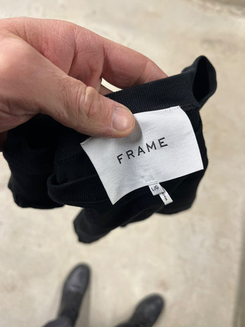 FRAME The Drape Tee Black, Size L