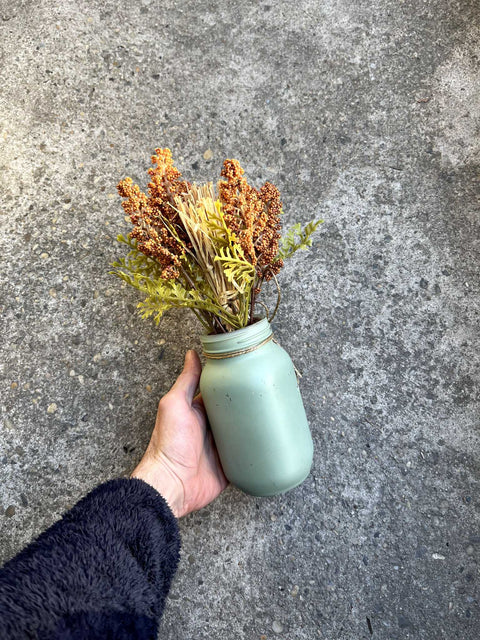 Fake But Pretty Rustic Floral Arrangement