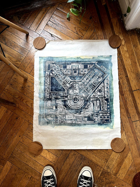 Pretty Signed Woodblock Print
