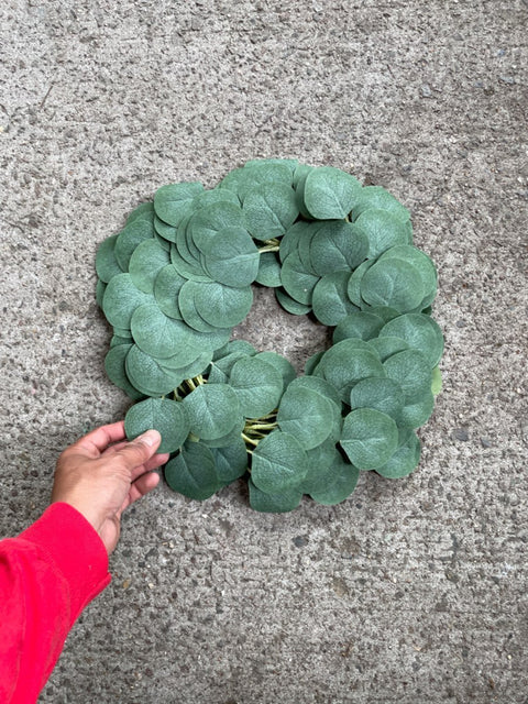 Faux Eucalyptus Leaf Wreath