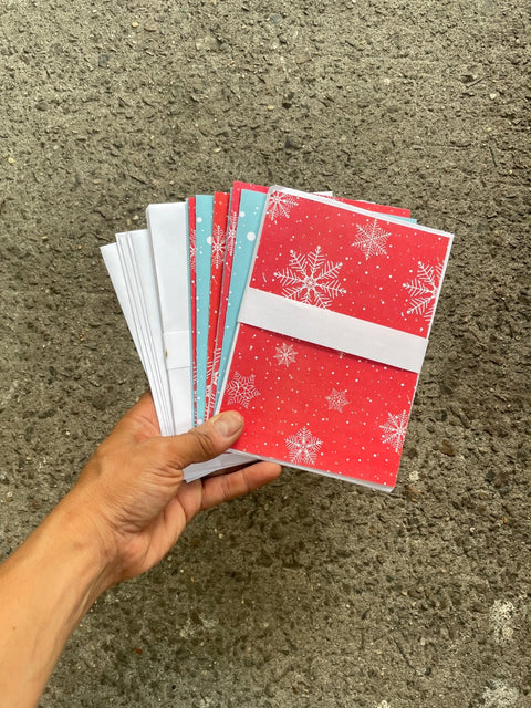 Festive Snowflake Greeting Card Set