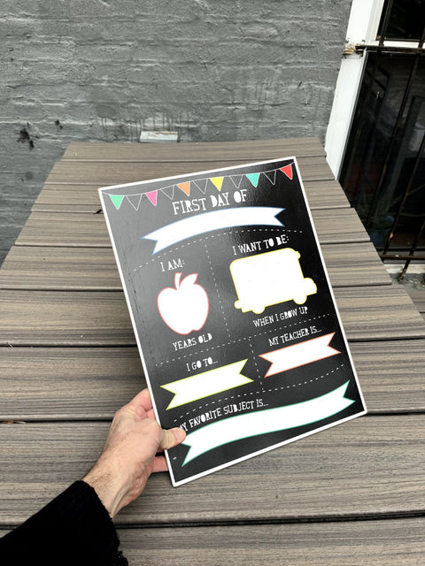 First Day School Reusable Sign