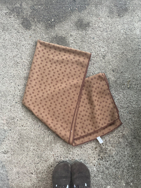 Floral Brown Yoga Towel