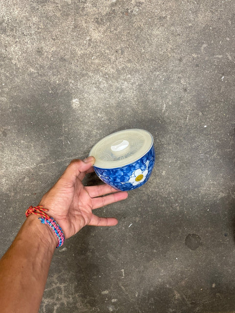 Floral Ceramic Bowl With Lid
