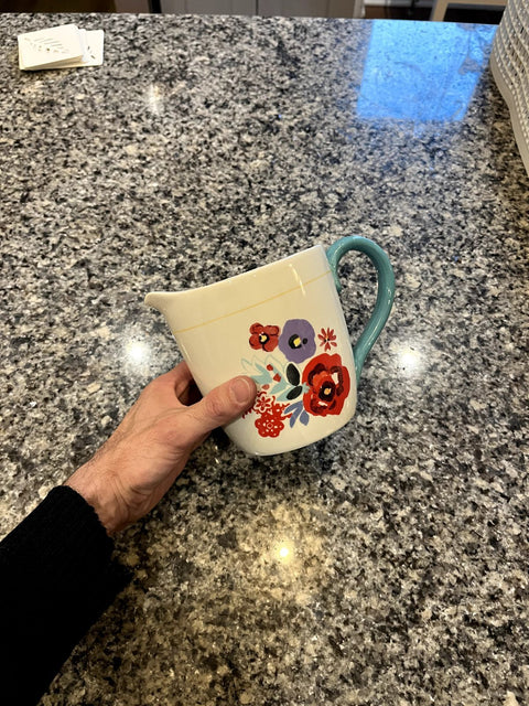 Floral Ceramic Pitcher