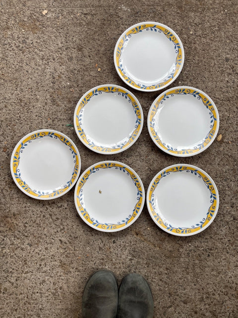 Floral Pattern Appetizer Plates Set