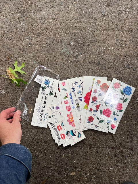 Flowers Temporary Tattoo Pack