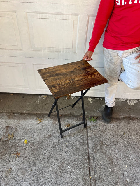 Folding Wooden Table, W14xL19xH28"