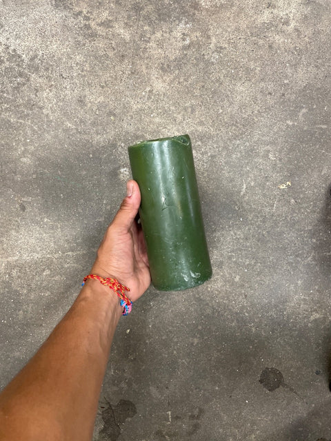 Forest Green Pillar Candle