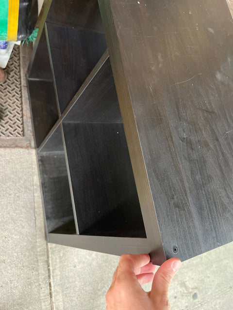 Four-Compartment Black Shelf, W30xD15xH30"