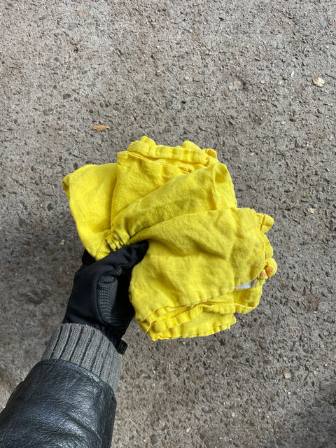 Four Yellow Merci-Merci Linen Napkins