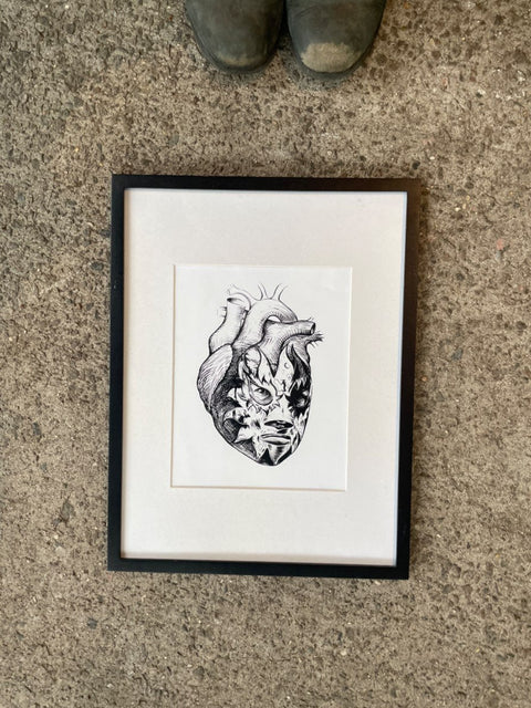 Frame with an Abstract Print, 12x17”
