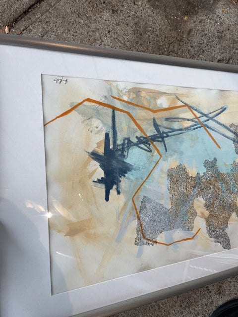 Framed Abstract Art, 25x37"
