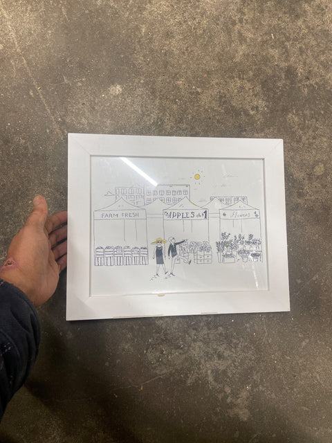 Framed City Market Illustration
