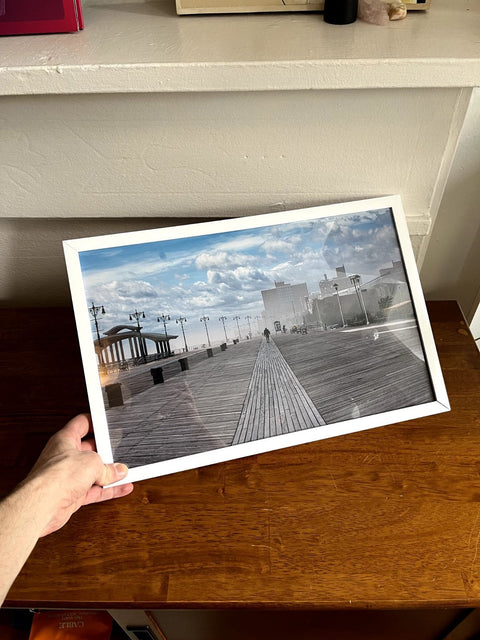 Framed Coney Island Boardwalk Print, 12x18"