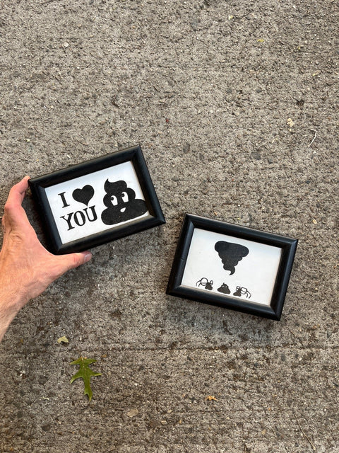 Framed Poop Artworks, 5x7.5"