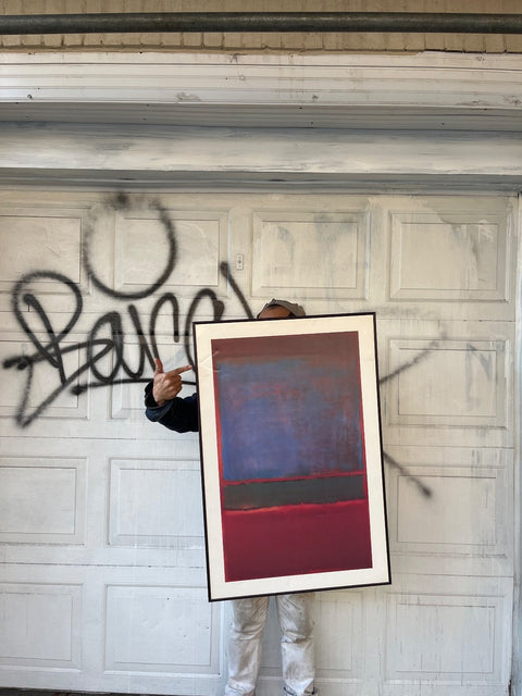 Framed Rothko Style Art, 24x36"