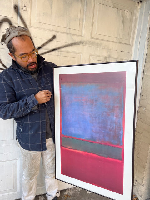 Framed Rothko Style Art, 24x36"
