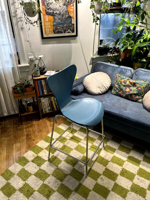 Fritz Hansen Inspired Bar Stool, H27"