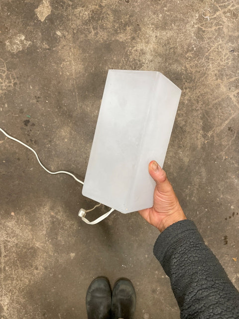 Frosted Block Desk Lamp