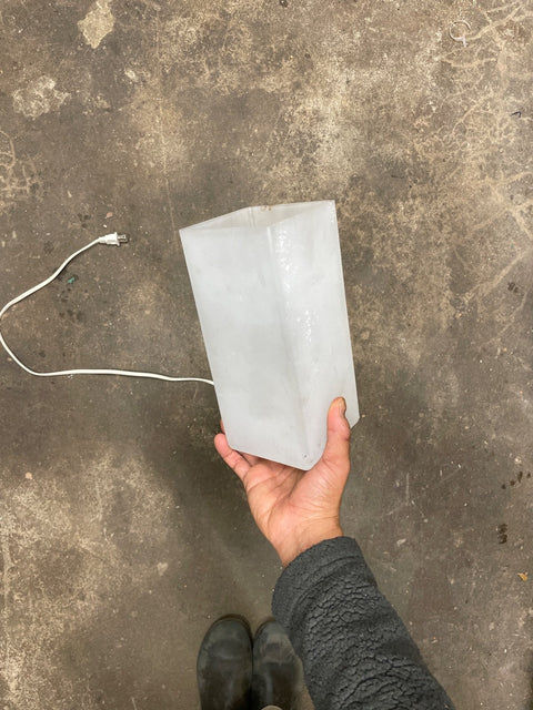 Frosted Block Desk Lamp