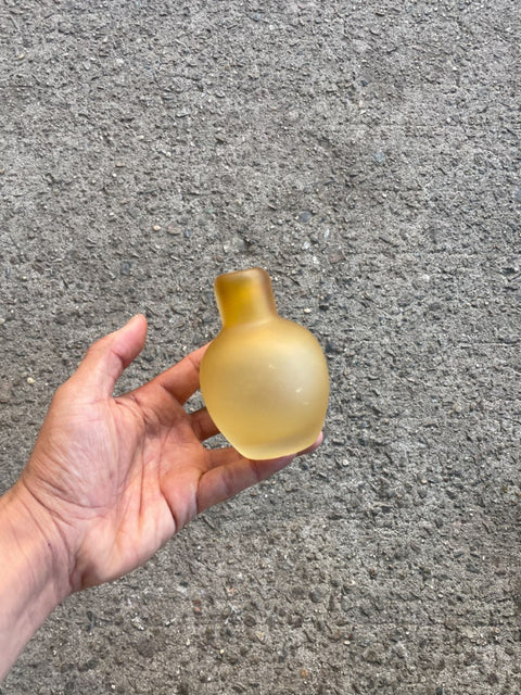 Frosted Yellow Bud Vase