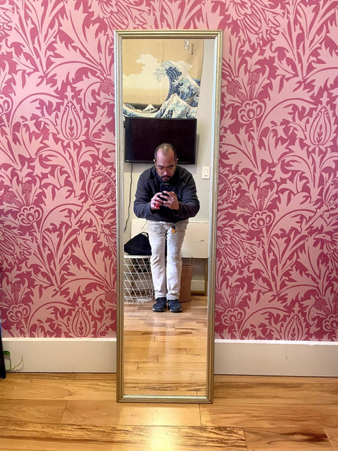 Full Length Gold Mirror, 49x13"