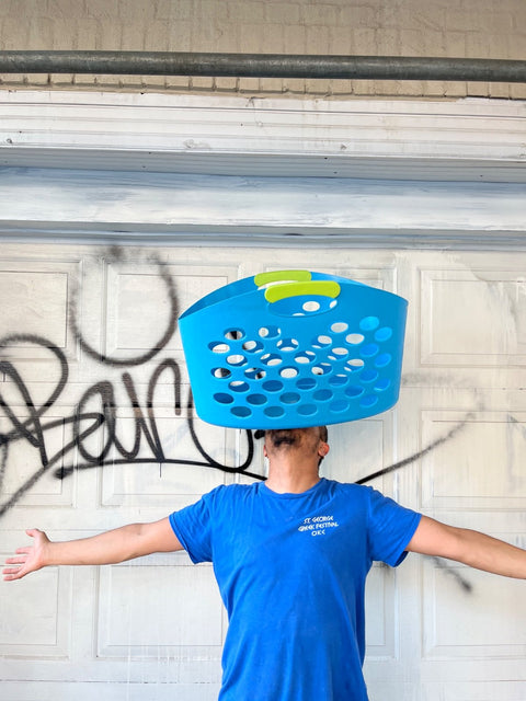 Fun Blue Laundry Basket